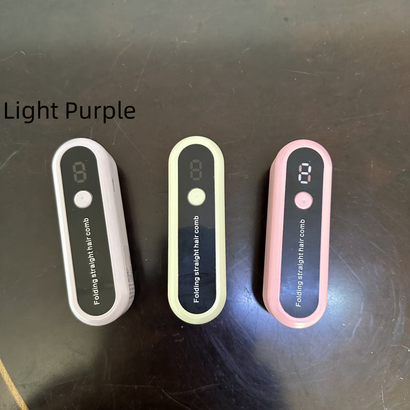 Ice Bloom™ GlowComb – Wireless Folding Ionic Hair Straightener