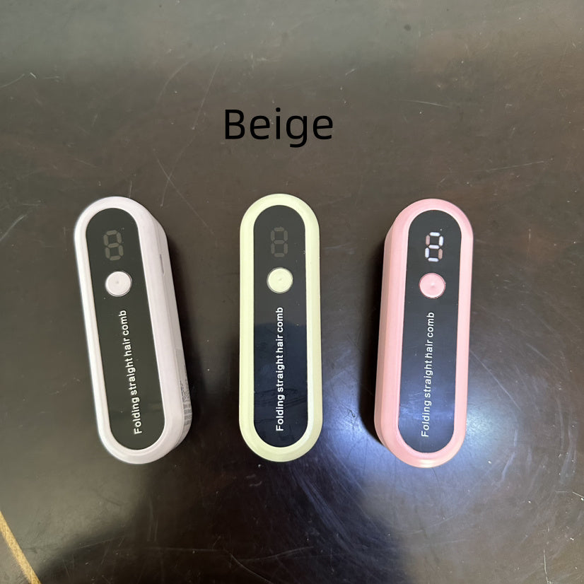 Ice Bloom™ GlowComb – Wireless Folding Ionic Hair Straightener